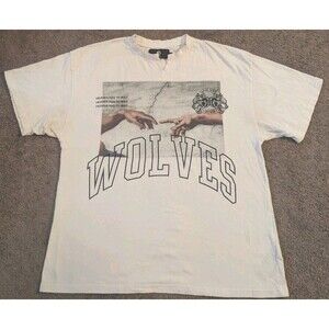 Darc Sports Heaven Has to Wait Wolves White T-Shirt 9 of 1000 Men's L